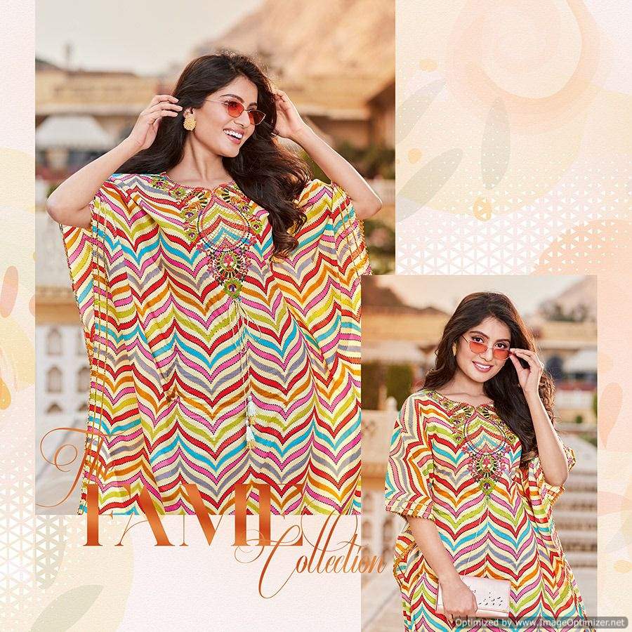 Cocktail 2 Stylish Fancy Ethnic Wear Cotton Kaftan Kurti Collection